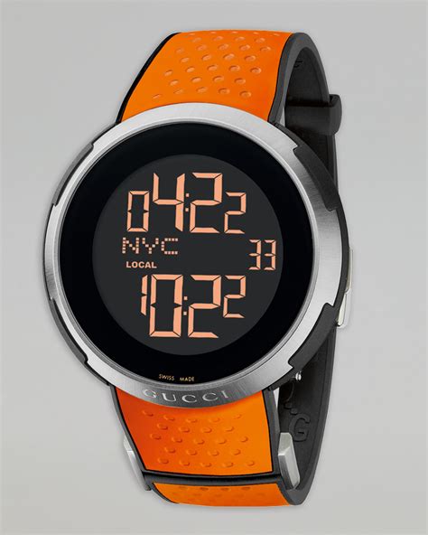 gucci digital watch orange